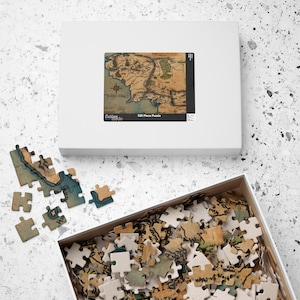 Mittelerde Map Puzzle 520 Teile Herr der Ringe Gandalf Fantasy Bilbo Frodo Legolas Light Academia Booktok Merch Aragorn