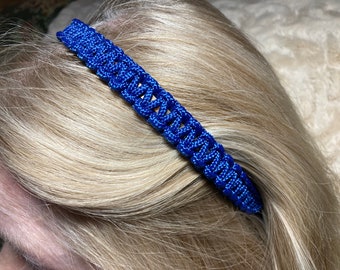 Haarband – Blau - Stirnband – Attraktiv - Handarbeit aus Paracord 325