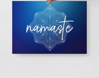 Póster mate de Namaste, impresión para estudio de yoga, diseño de meditación zen, regalo para amantes del yoga