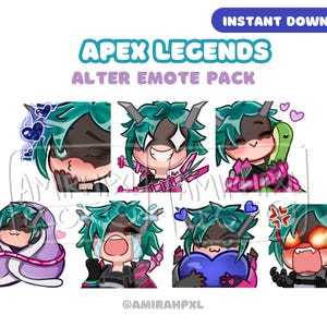 Apex Legends Alter Emotes Pack: Cute Gamer Stream Designs (Instant Download)