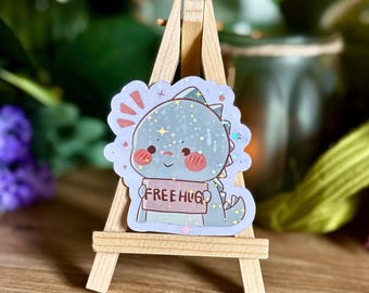 DINO'S FREE HUG, Free Hug Sticker, Sticker, Cute Dino's Sticker, Cute ...