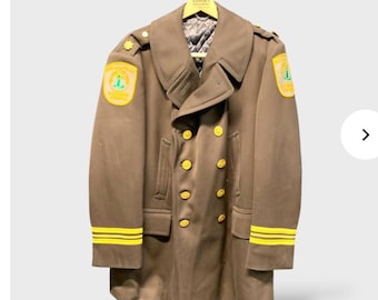 Richmond VA Police Wool Overcoat 44R Lavigne Vintage 50's Authentic Policeman's Ball, Very Rare