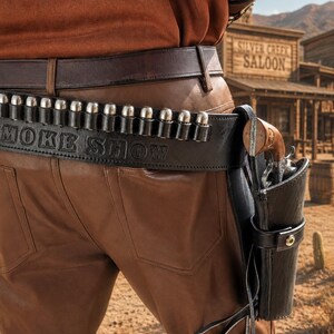 Western Gun Holster Combo Belt & Tooled Holster. Custom Order Many sizes and CALIBER . Custom Name Engraved. HANDMADE Good Quality.