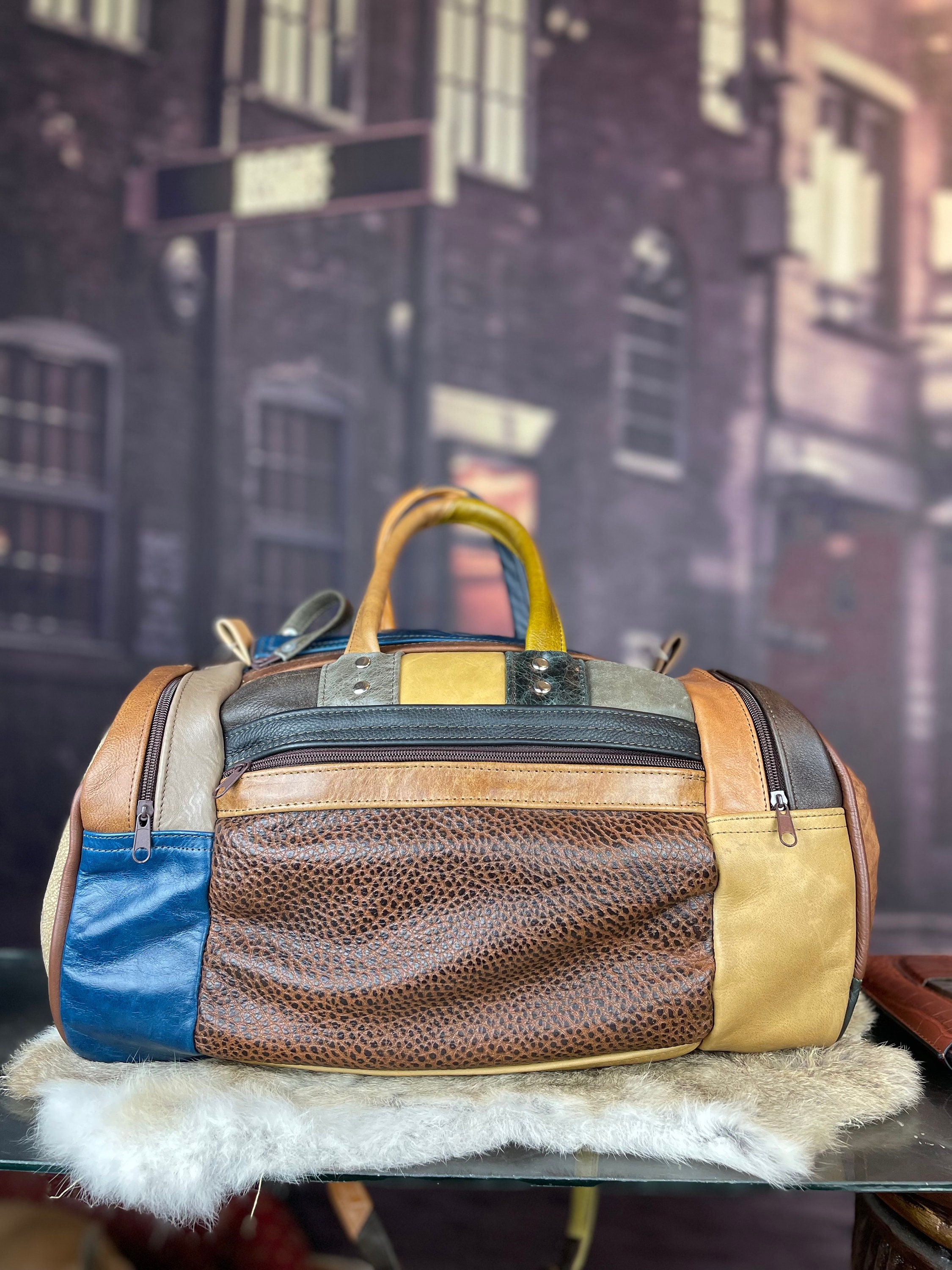 Supreme Patchwork Leather Duffle Bag (FW19) - $328