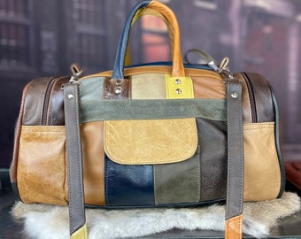 Supreme Patchwork Leather Duffle Bag【美品】 Supreme Patchwork Leather Duffle Bag Black!FW19!!BNWT!100