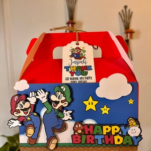 Custom Made 3D Super Mario Brothers Party Favors Goble Box / Goodie ...