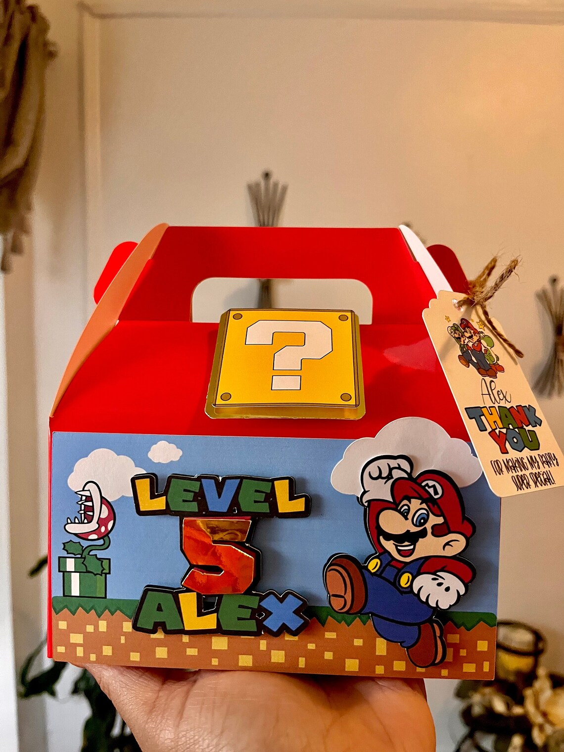 Custom Made 3D Super Mario Brothers Party Favors Goble Box / Goodie ...