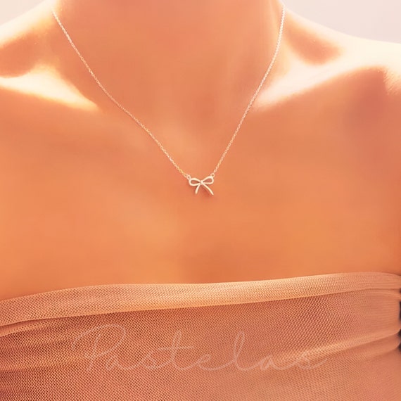 Silver Bow Necklace Silver Bow Necklace
