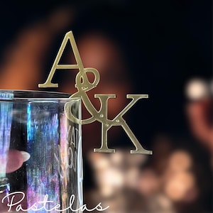 Custom Wedding Drink Name Tags, Personalized Initial Drink Tags, Personalized Wedding Drink Tags, Glass Toppers, Wedding Favours