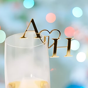 Wedding Custom Drink Name Tags, Personalized Initial Drink Tags, Personalized Wedding Drink Tags, Glass Toppers, Wedding Favours