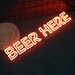 Beer Here Neon Sign Neon Bar Sign Cheers Bar Sign Home Bar - Etsy