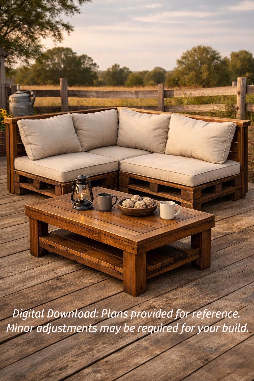 DIY Outdoor Pallet Sofa & Coffee Table Set — Outdoor Patio Furniture ...