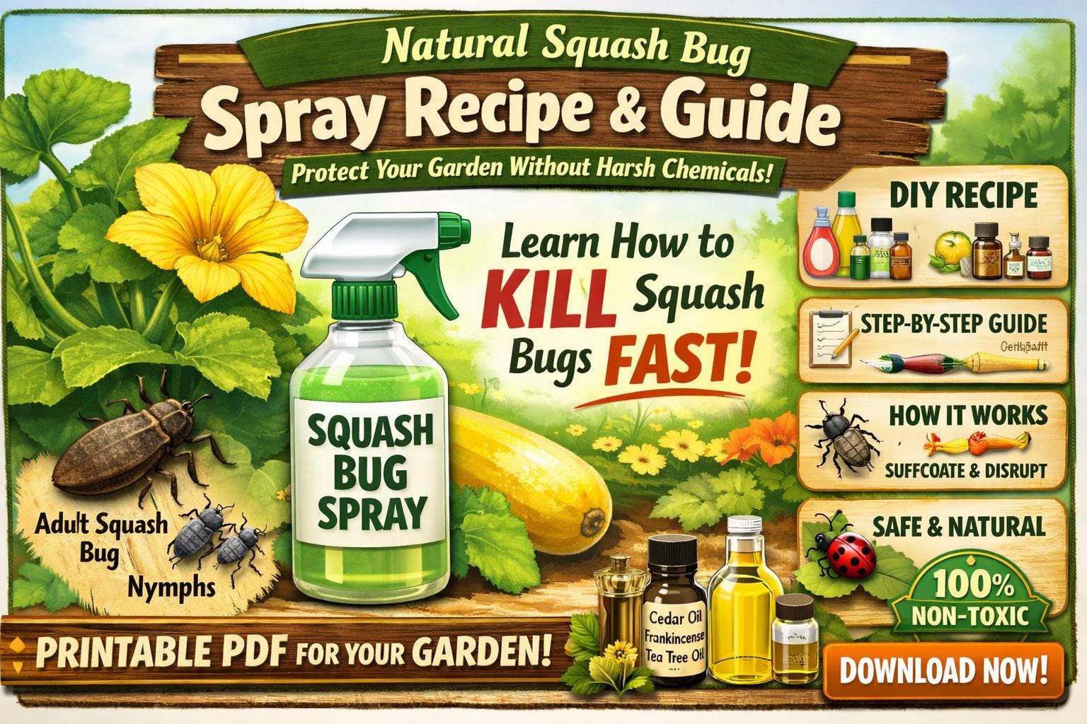 Squash Bug Spray Recipe & How It Works | Natural Pest Control Printable ...