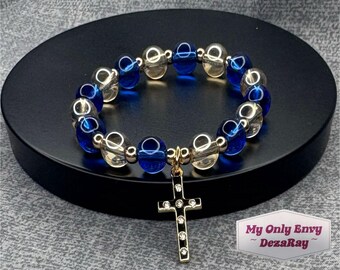 Beaded Bracelet with cross charm