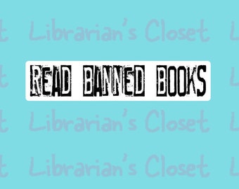 Read Banned Books Stamp Sticker