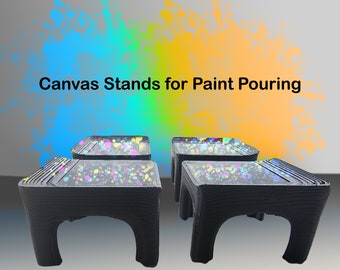 Supports d'angle en toile pour verser de la peinture acrylique (paquet de 4)
