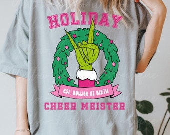 Grinch, Boujee ao Nascer, Camiseta Estampada Meister de Alegria de Natal, Camiseta Estampada DTG de Natal, Grinchmas, Grinchy, Camiseta Grinch