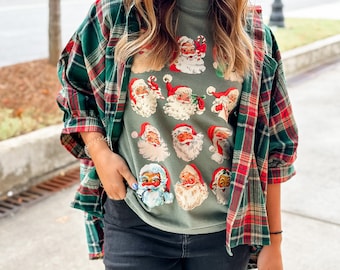 Vintage Santa Tee, Viral Santa Tee, Vintage Christmas Shirt, Christmas Tee, Festive Holiday Shirt, Santa Claus Shirt, Ho Ho Ho Tee