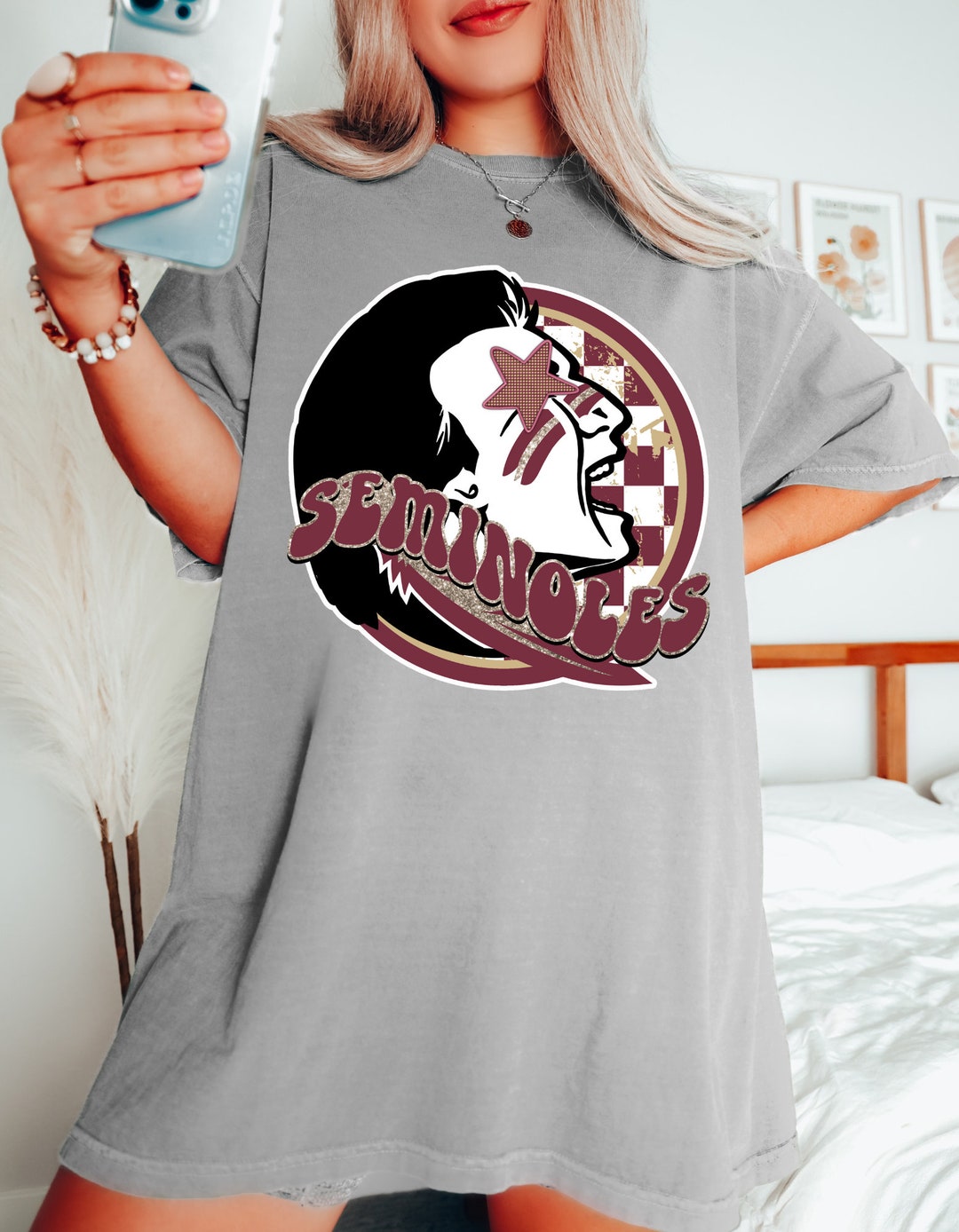 FSU Preppy Mascot Graphic Tee FSU Seminoles Game Day Tee Florida fsu-preppy-mascot-graphic-tee-fsu-seminoles-game-day-tee-florida