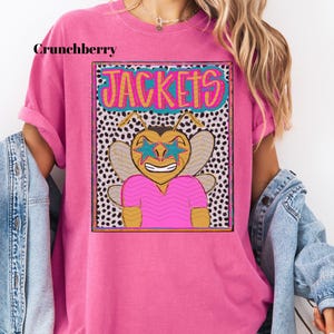 Preppy Yellow Jackets Mascot Tee, Game Day Tee, School Spirit Tee, Yellow Jacket Mascot Tee, football mom Tee, cute game day Tee