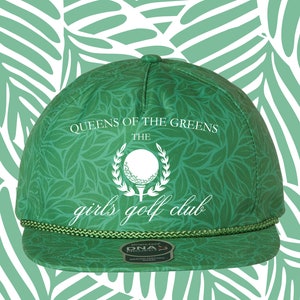 Girls Golf Club, Golf Caddy, Queen of the Green, Girls Golf Hat, Gifts For Her, Golf Hat,  Golf Outfits, Funny Hat