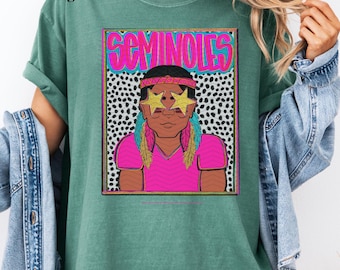 Preppy Seminoles Mascot Tee, Game Day Tee, School Spirit Tee, Seminole Mascot Tee, football mom Tee, cute game day Tee