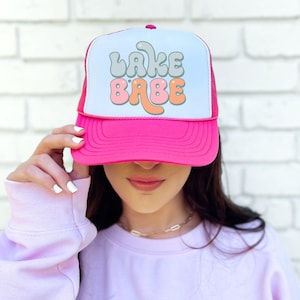LAKE BABE Hat, Trucker Hat, Baseball cap, Summer Hat, Lake Day, Everyday Hat, Trendy Hats, Boating Hat, Gift for Her