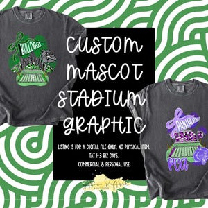 Custom Mascot Design PNG, Custom School PNG, Custom Mascot PNG, Personalized Png, Football Stadium Png, Digital Download, Sublimation Png