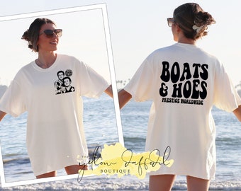 BOATS and HOES graphic tee, lake day, boating tee, funny, Step Brothers, Will Farrell, Summer Graphic Tee, Funny Graphic Tee, BEST Seller