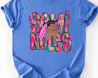 Preppy Seminoles Mascot Tee, Game Day Tee, School Spirit Tee, Seminole Mascot Tee, football mom Tee, cute game day Tee