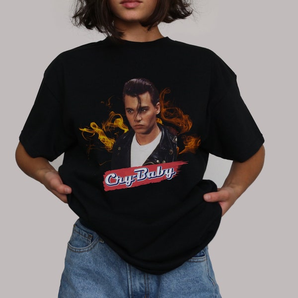 Unisex Johnny Depp Cry Baby Movie T-Shirt - Vintage 90s T-Shirts, gift for 90s movie fans