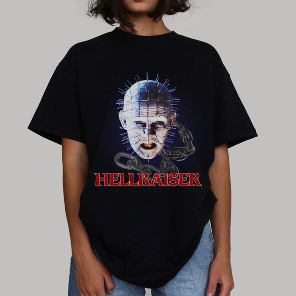 Unisex Hellraiser Vintage Tee - The Ultimate Horror Themed Apparel for 80s Movie Fans