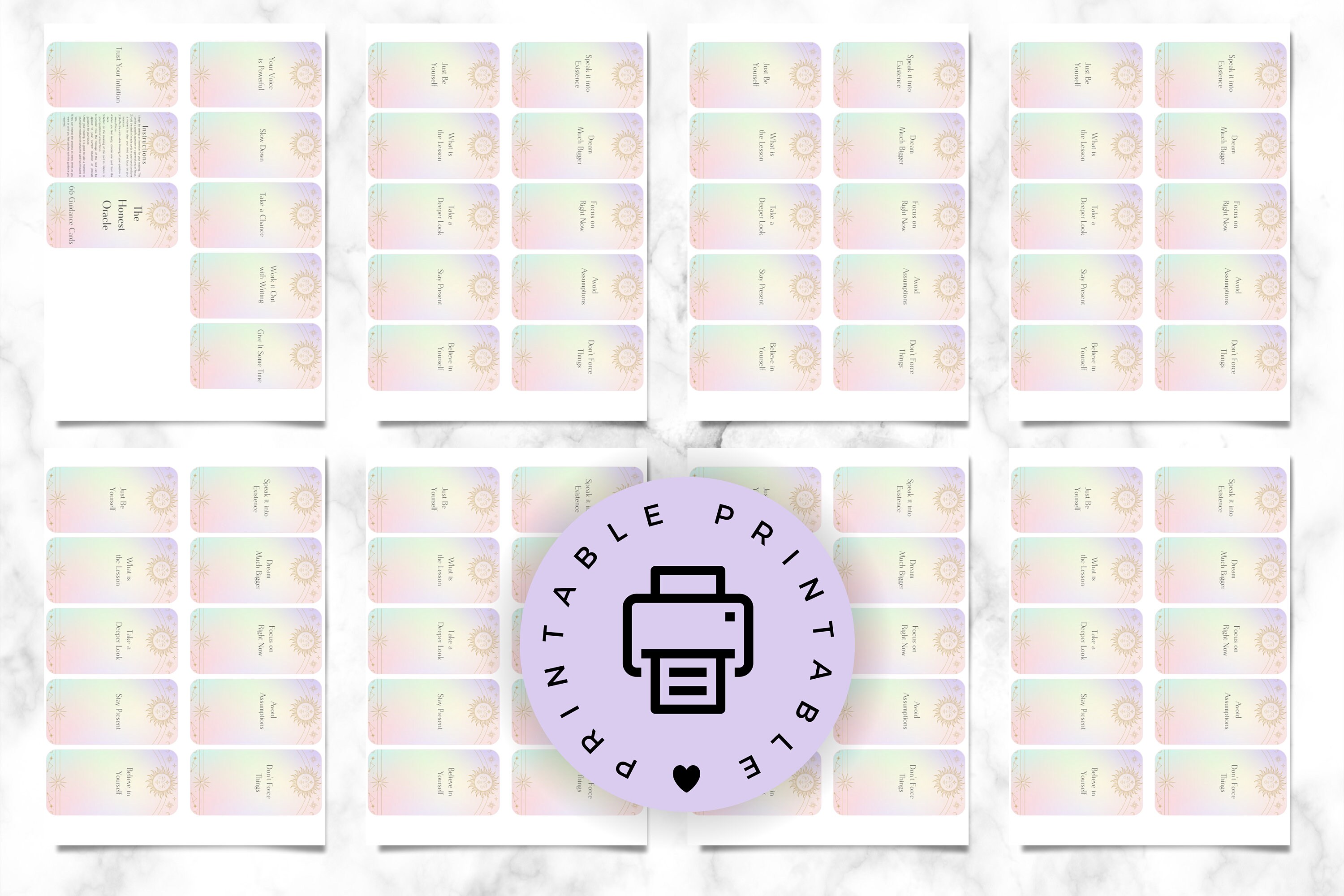 Printable Oracle Cards Messages Digital Download PDF - Etsy Australia