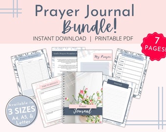 Daily Prayer Journal | Prayer Journal for Women | Prayer Journal Printable | Guided Daily Prayer Journal | Prayer Planner - A4, A5 & Letter