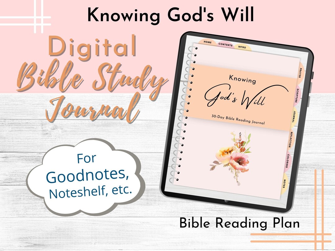 Digital Bible Study Journal Goodnotes Knowing God's Will Bible Reading