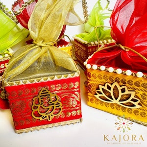 Ganpati Mithai Box 250 Gms|Indian Wedding Favor|Ganpati Favor|Sweets Box|Ladoo Box|Indian Sweet Box|Ganesh Box|Laddoo Box|Potli Box