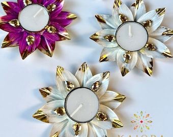 Metal Lotus Diya|Diwali Bulk Gifts|Bulk Diyas|Tealight Holders|Diwali Diyas|Bulk Diwali favors|Diwali Gift|Diwali Decorations|Diwali Decor