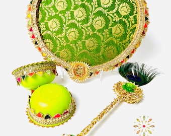 Mehndi Chopa Platter|Mehendi Thaal|Henna Plate|Indian Wedding|Mehndi Décor|Mayoon Décor|Mehendi Platter|Mehendi Cone|Henna|Mehendi Decor