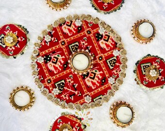 Rangoli|Rangoli Mat|Diwali Decor|Diwali Gift|Gota Rangoli|Rangoli Decor|Diwali Decoration|Rangoli Set|Diwali Rangoli|Puja Decor|Temple Decor