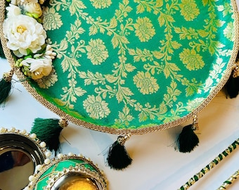 Mehndi Chopa Platter|Mehendi Thaal|Henna Plate|Indian Wedding|Mehndi Décor|Mayoon Décor|Mehendi Platter|Mehendi Cone|Henna|Mehendi Decor
