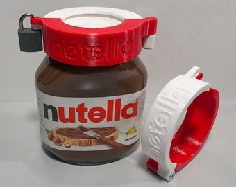 NOTELLA LOCK - für NUTELLA Gläser - Fun, Crazy, beste Geschenkidee für Ihren Schatz :) / 3D Gedruckt / 100% Käuferzufriedenheit