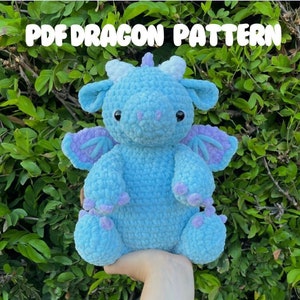 Crochet dragon pattern | Crochet pdf pattern | Crochet dragon | Amigurumi pattern | Crochet pattern