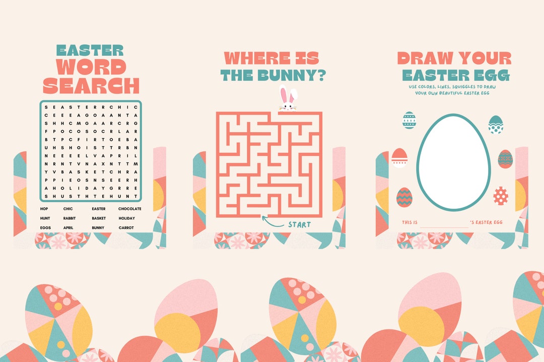 3 Easter Games | Easter Activity Printable | Easter Games | Easter Word ...