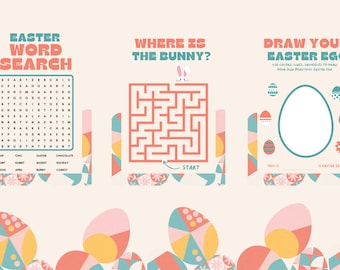 3 Easter Games | Easter Activity Printable | Easter Games | Easter Word Search | Easter Printable | Kids Activity Printable | Easter Maze
