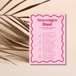 Scavenger Hunt Game | Hens & Bridal Shower | Bachelorette Party | Instant Download | Print at Home