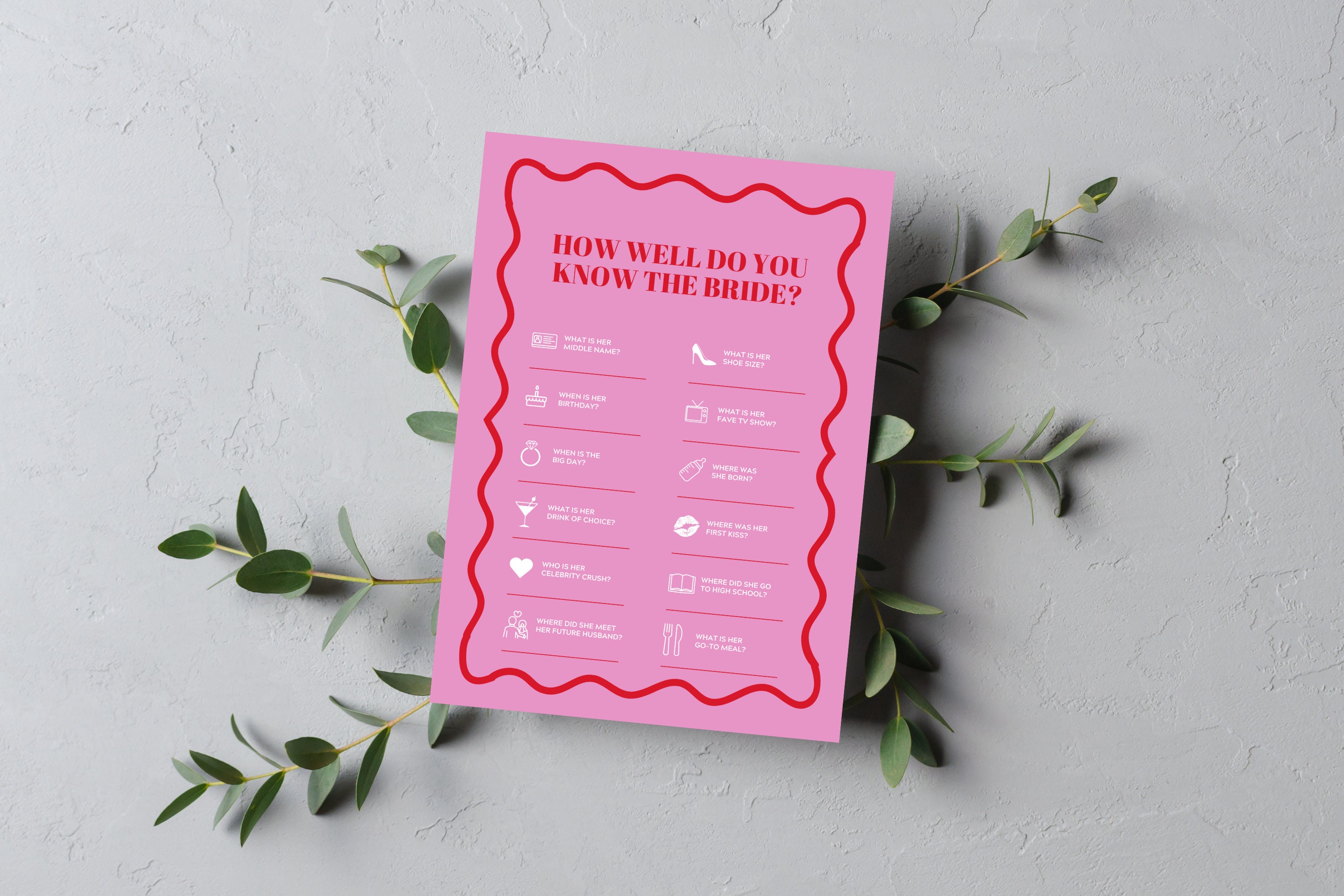 How Well Do You Know the Bride | Hens & Bridal Shower Party Game ...