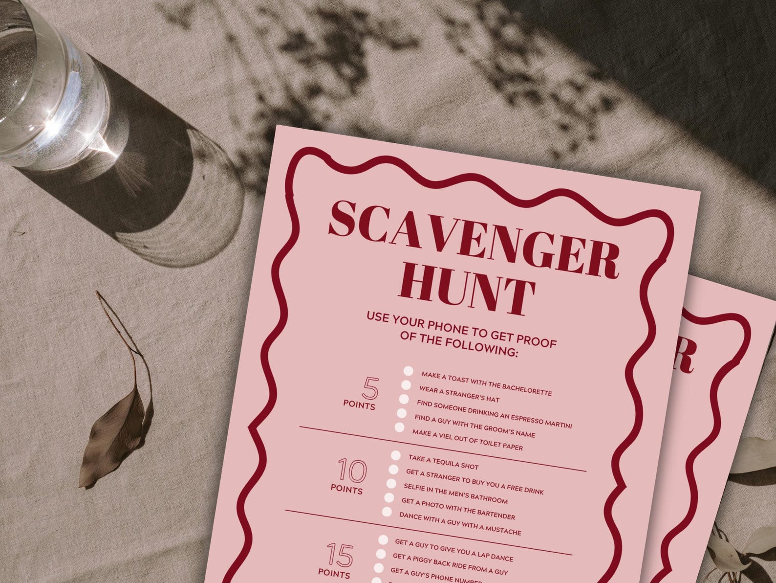 Scavenger Hunt Modern Hens & Bridal Shower Party Games Bachelorette — free download
