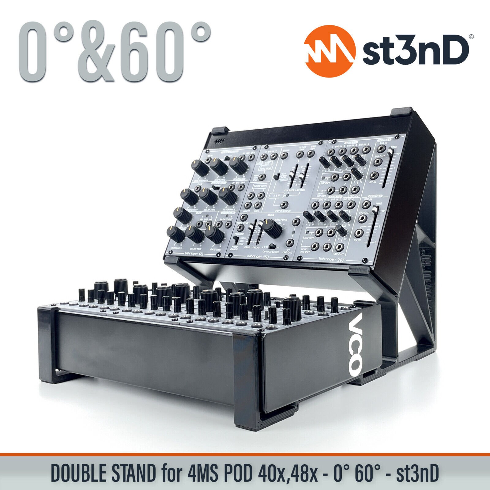 DOUBLE STAND for 4MS Pod 40x / 48x - 0 & 60 Degrees - St3nd