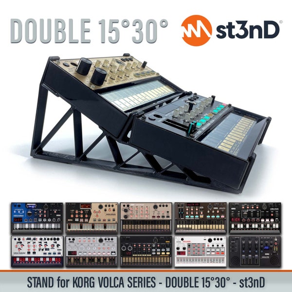 DOUBLE STAND for Korg VOLCA Series - 15 & 30 Degrees - st3nD - 100% Buyer Satisfaction