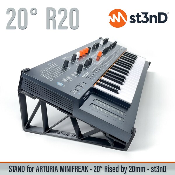 STAND for ARTURIA MINIFREAK - 20 Degrees - Raised (by 20mm) - 3D Printed - 100% Buyers Satisfaction - st3nD